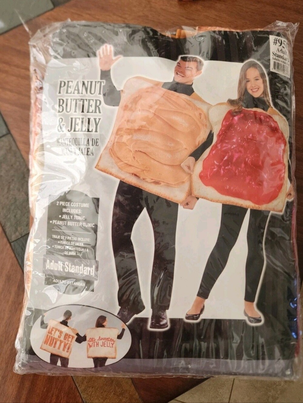 SUIT YOURSELF Adult  PEANUT BUTTER & JELLY Tunics, Halloween Costume